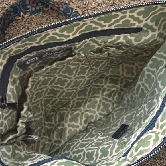 LUG Swivel Convertible Tiles Teal Patterned Shoulder Bag with Crossbody Strap - Picture 7 of 9